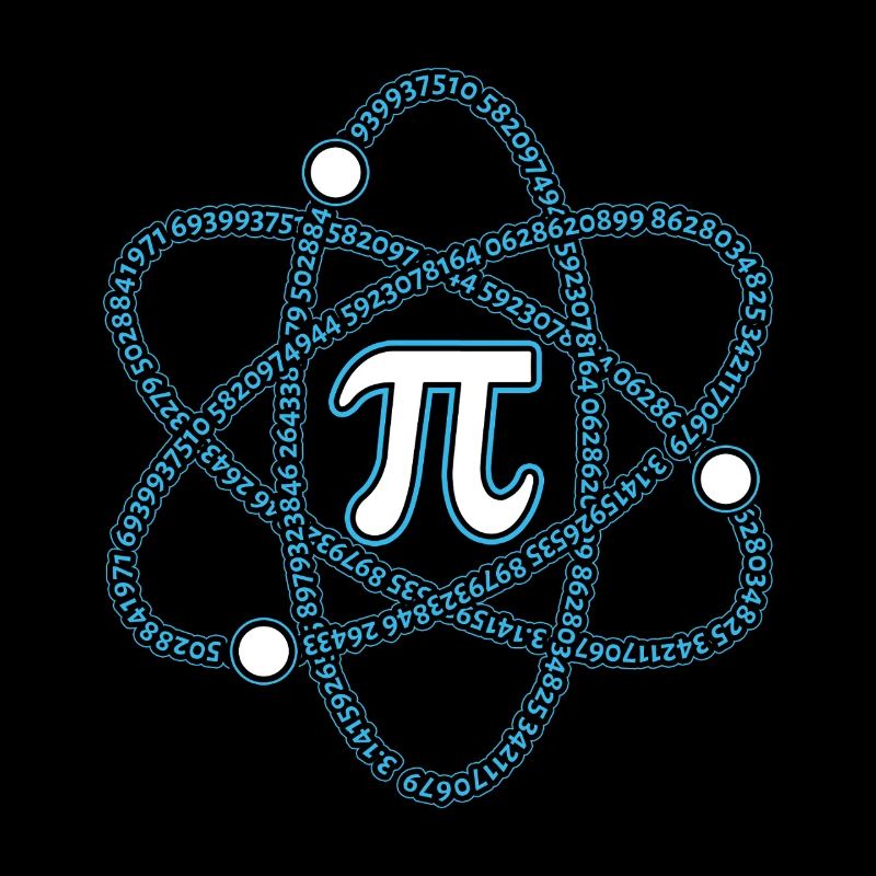 Conception de cercles de numéro atomique Pi Tag