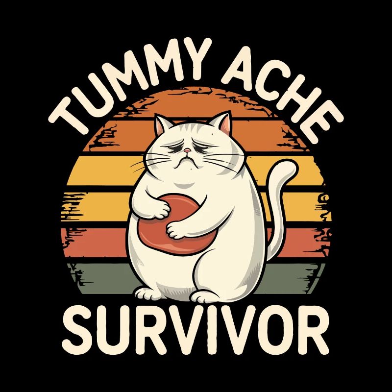 Belly Ache, Survivor Cat, Funny