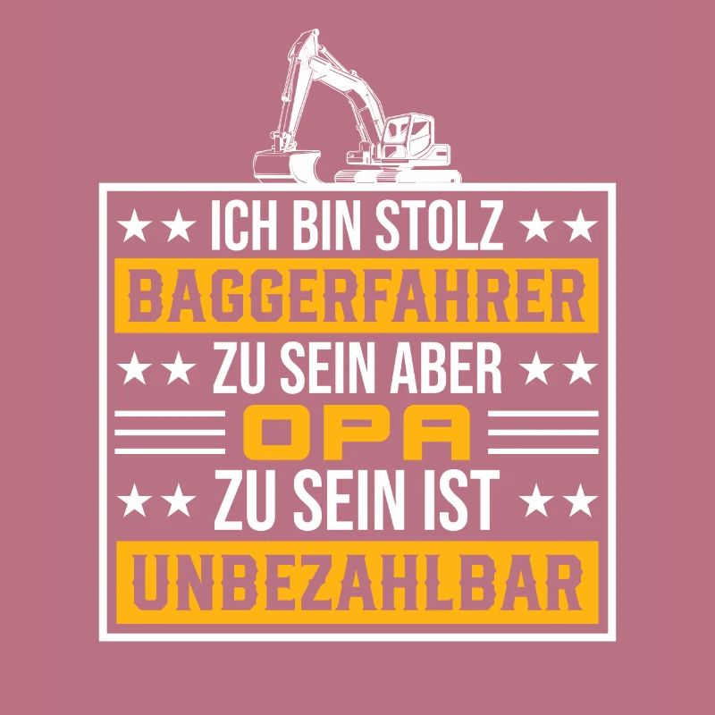 Opa Baustelle Bagger Geschenk