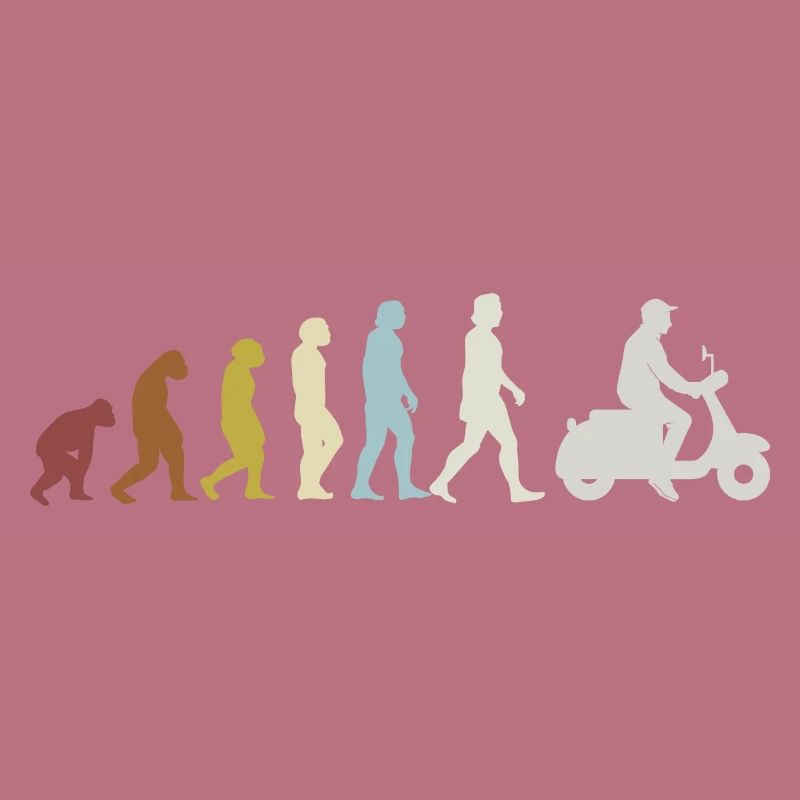 Moped Moped Evolution Moped Rider Scooter