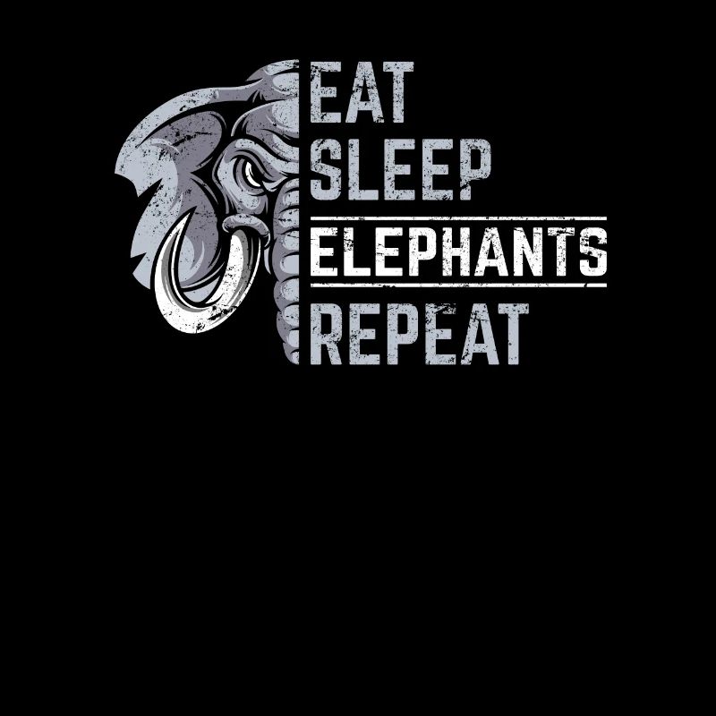 Funny Elephant Lover Eat Sleep Elephants Repeat Ki