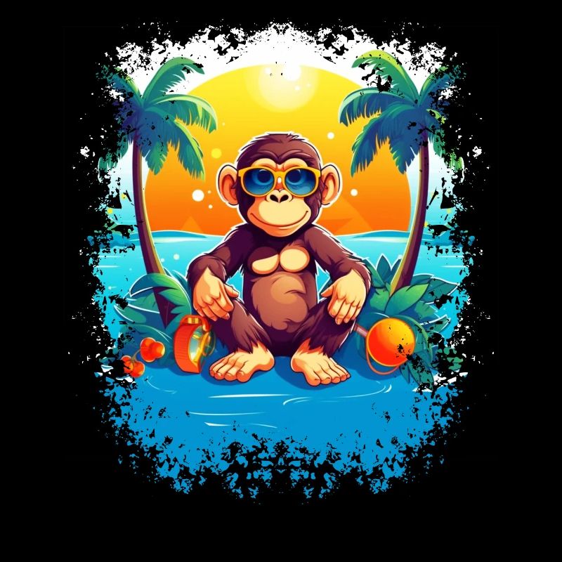 Tropical Monkey Paradise: Beac amusant et à la mode