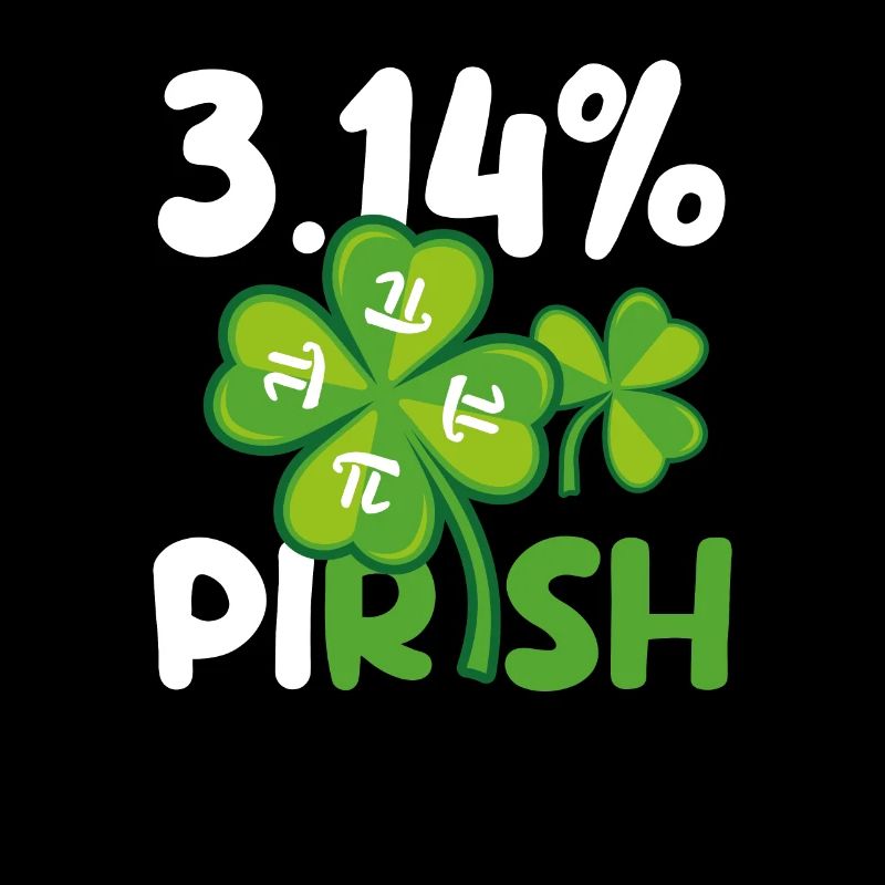 3.14% Pirish Drôle St. Patrick’s Math Geek Pi Day
