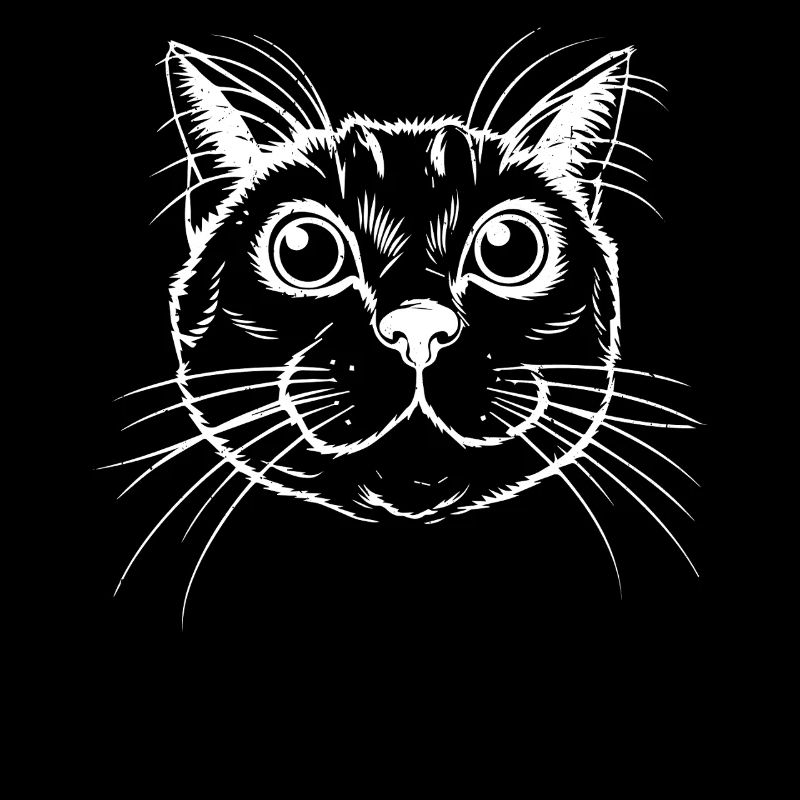Conception détaillée de la tête de chat