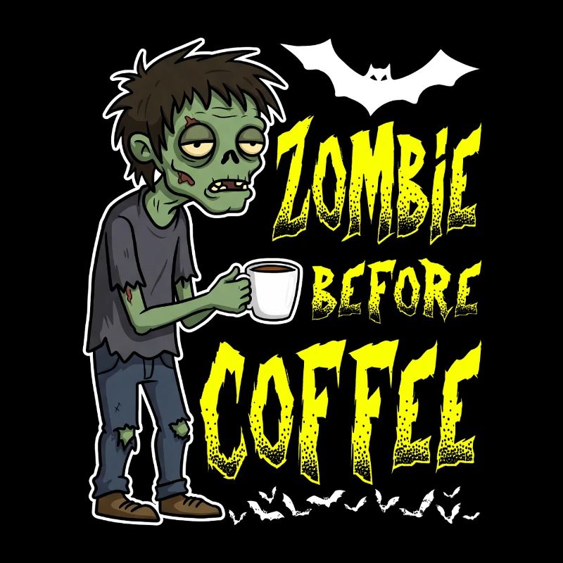 ZOMBIE VOR DEM KAFFEE - HALLOWEEN GESCHENK