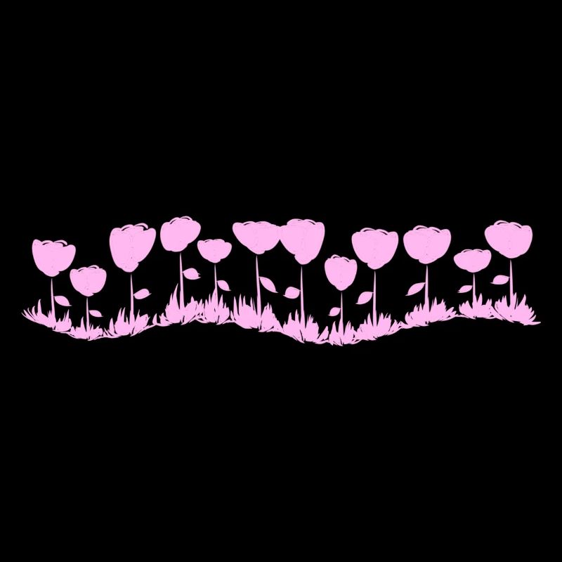 pink rose wave line