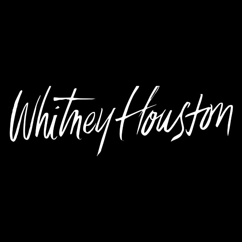Whitney Houston White Lettering