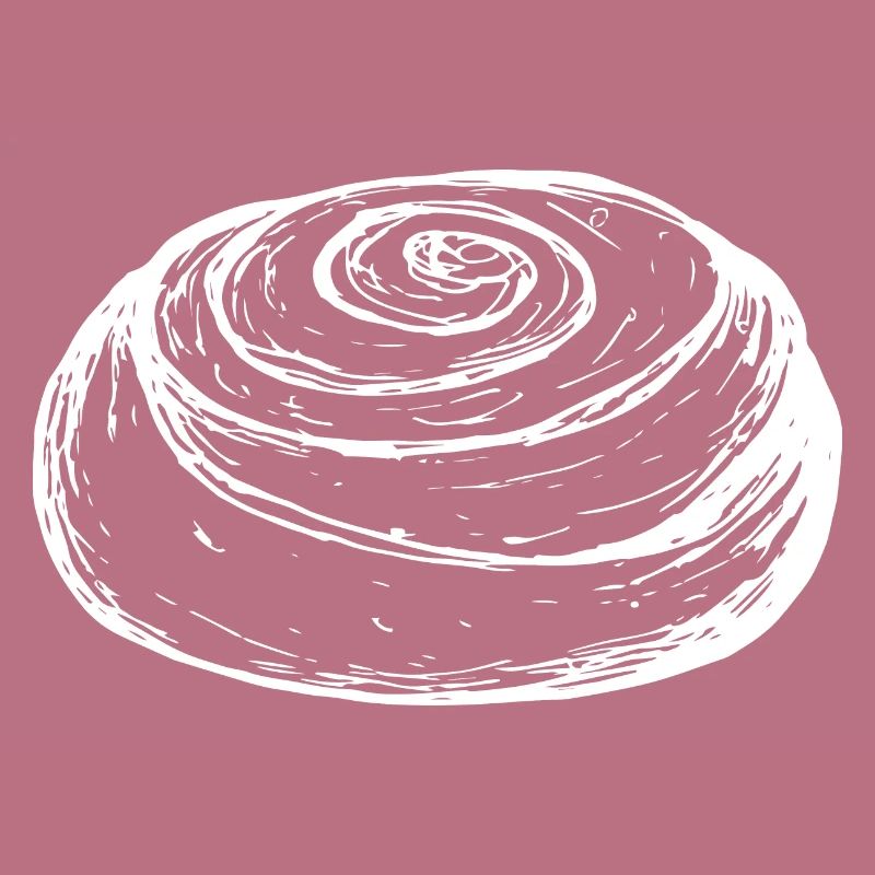 Cinnamon Roll Sweet Breakfast Hand Drawn