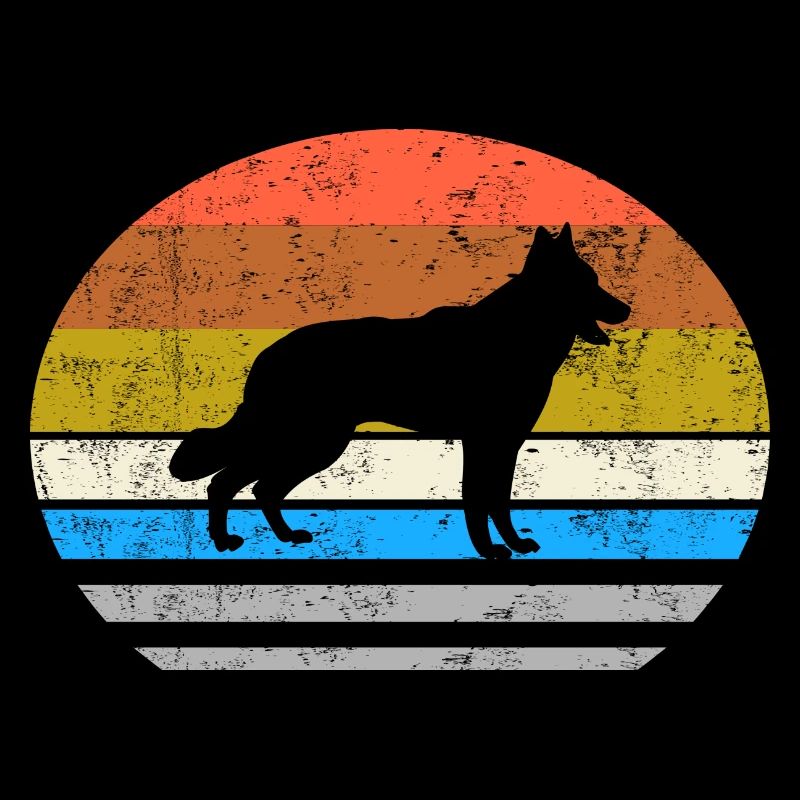 Schäferhund - Retro Style Vintage Silhouette