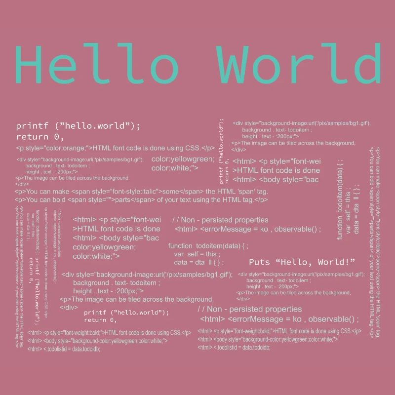 Hello World - Computer Pr... Programmierer & Nerd