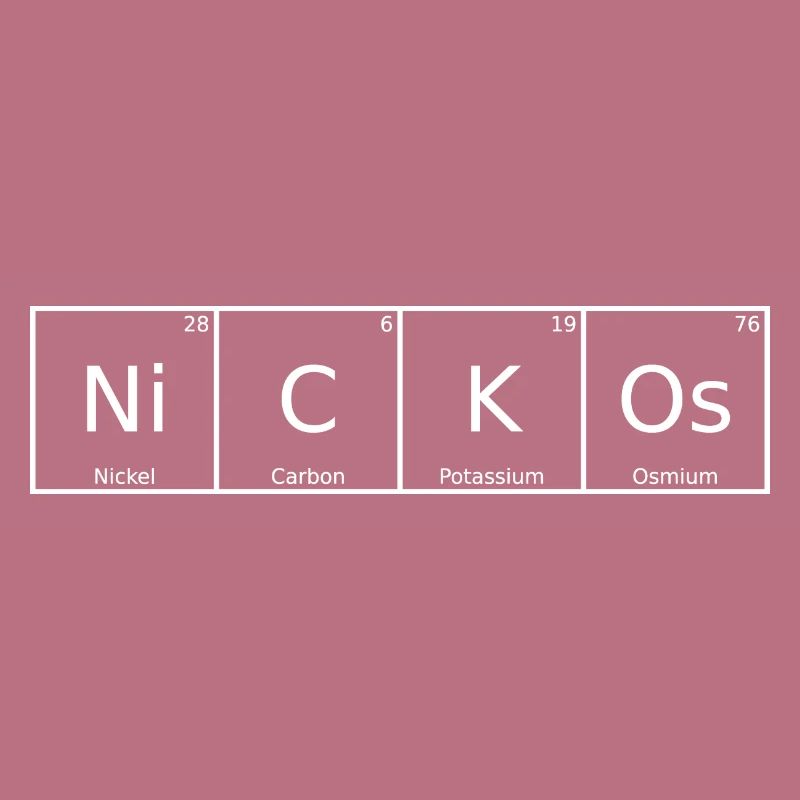 Nicko's surname First name Chemistry Periodic Table Elements