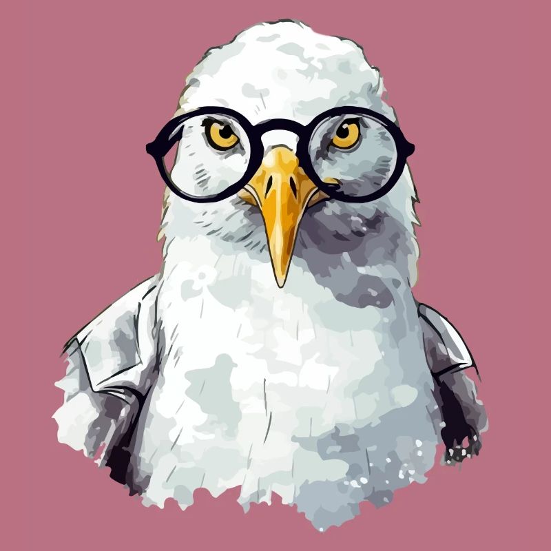 Miki die Möwe mit Brille