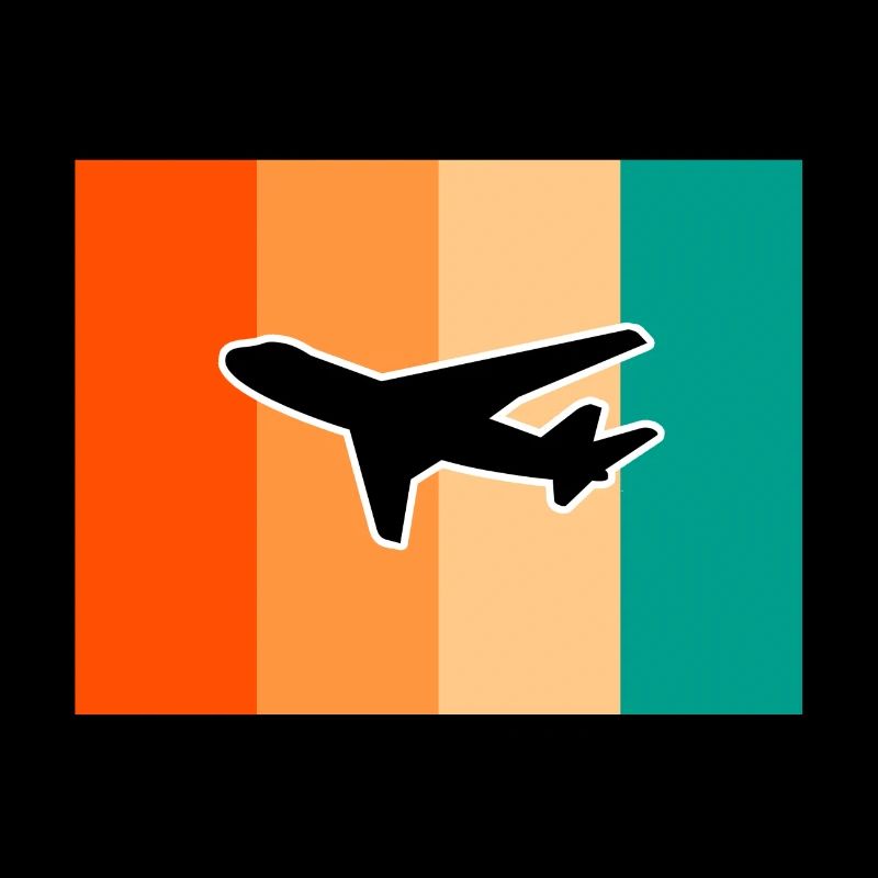 Flugzeug bunt Boing Luftfahrt Jet Geschenk