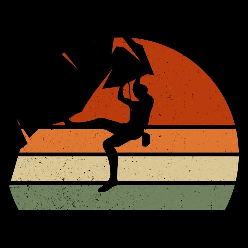 Rock Climbing Mountain Vintage Bouldering