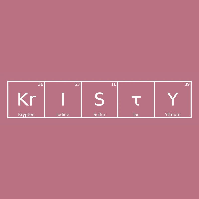 Kristy Surname First Name Chemistry Periodic Table Elements