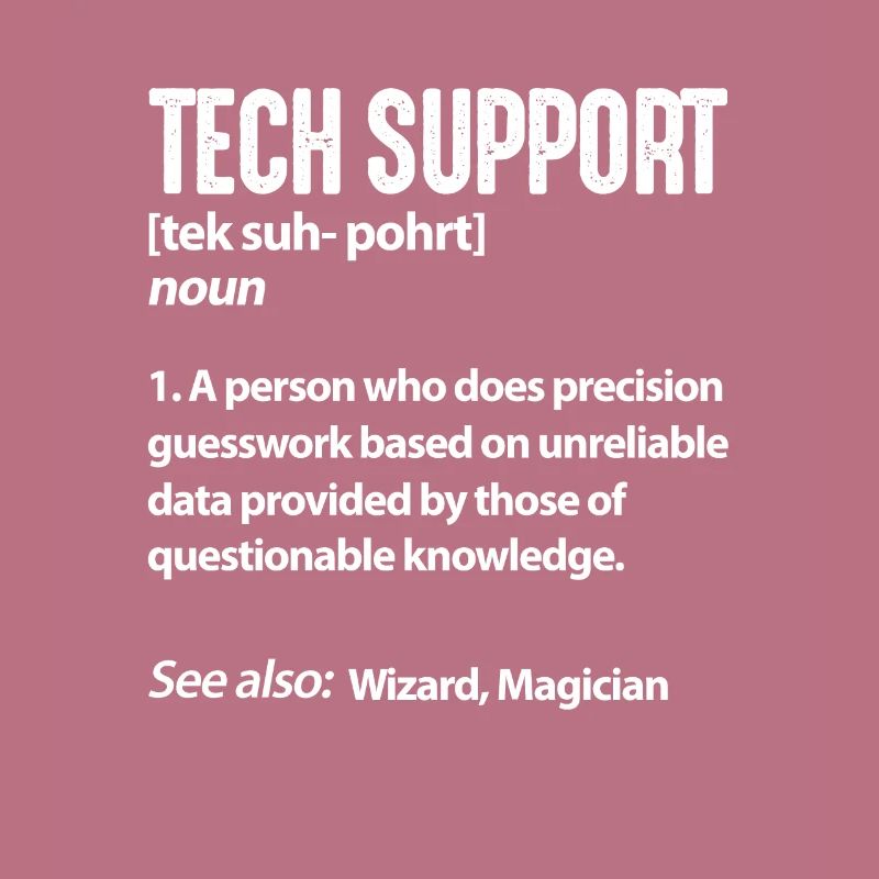 Technical support computer IT programmer
