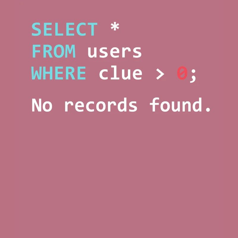 Drôle de programmeur Gift SQL Query