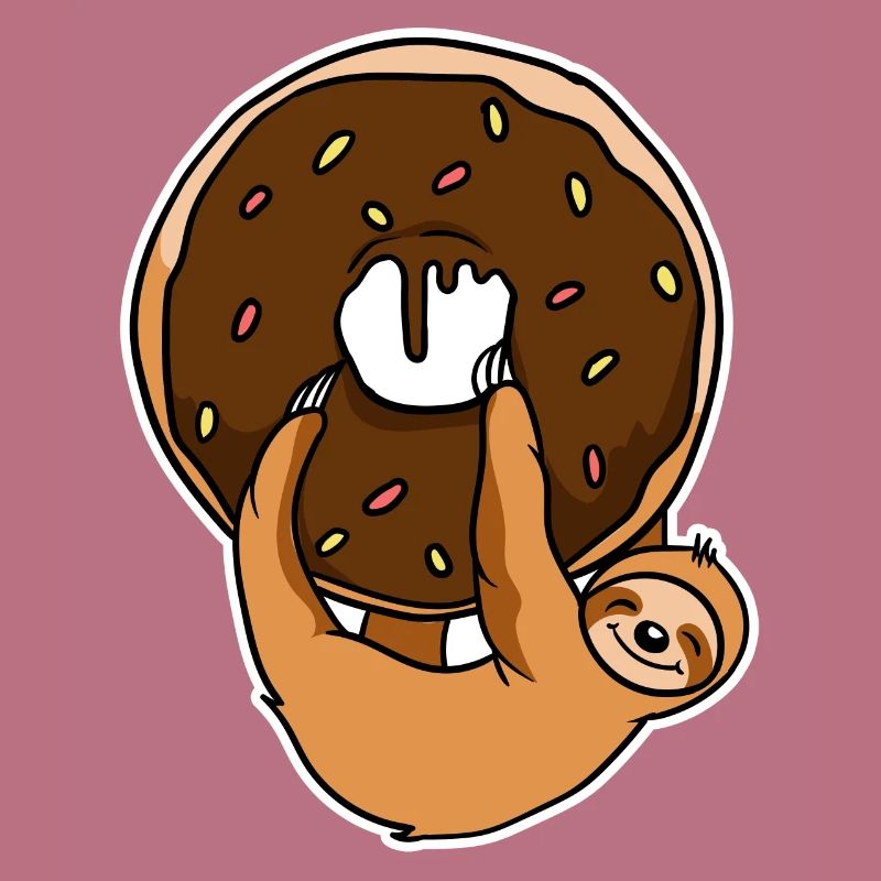Faultier mit Donut