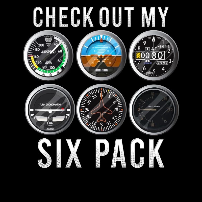 Lustiger Check Out My Six Pack Flugzeugpilot