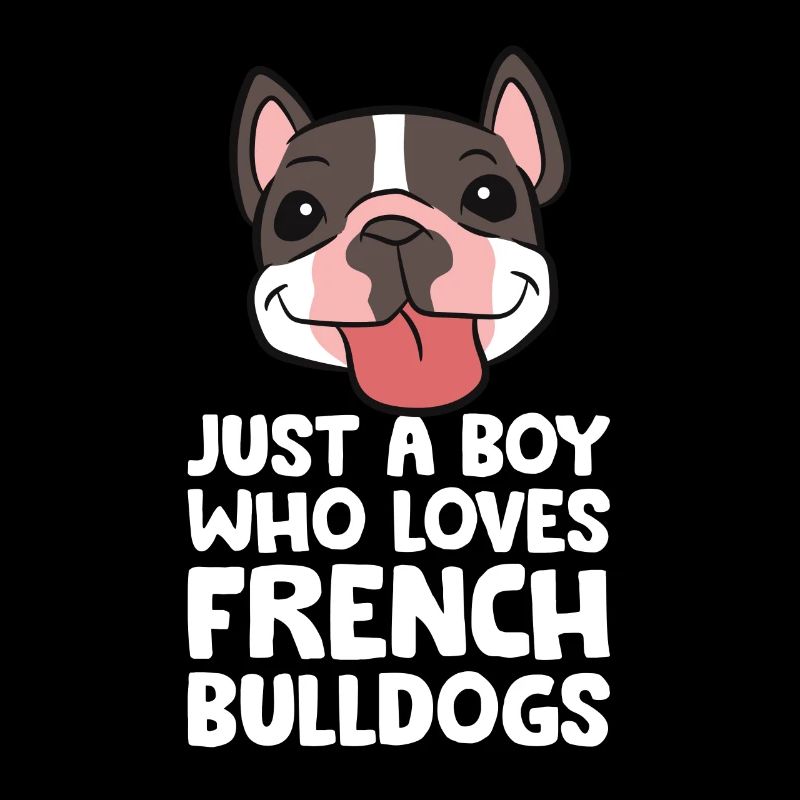 Juste un garçon qui aime Français bouledogues