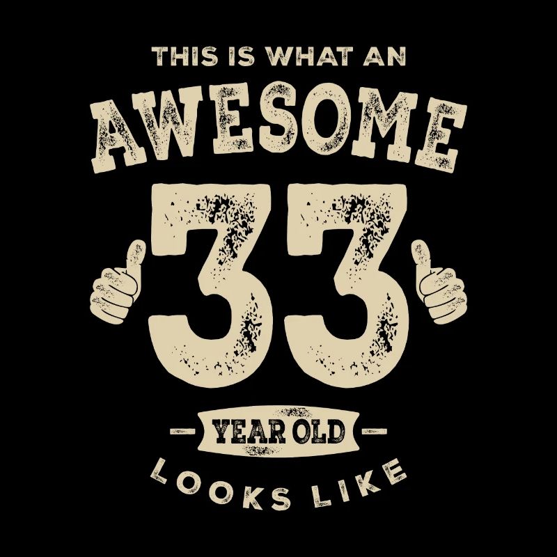 Funny 33rd Birthday Age 33 Years Old
