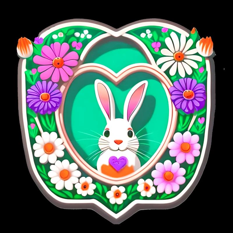 Lapin de Pâques Fleurs de lapin de Pâques