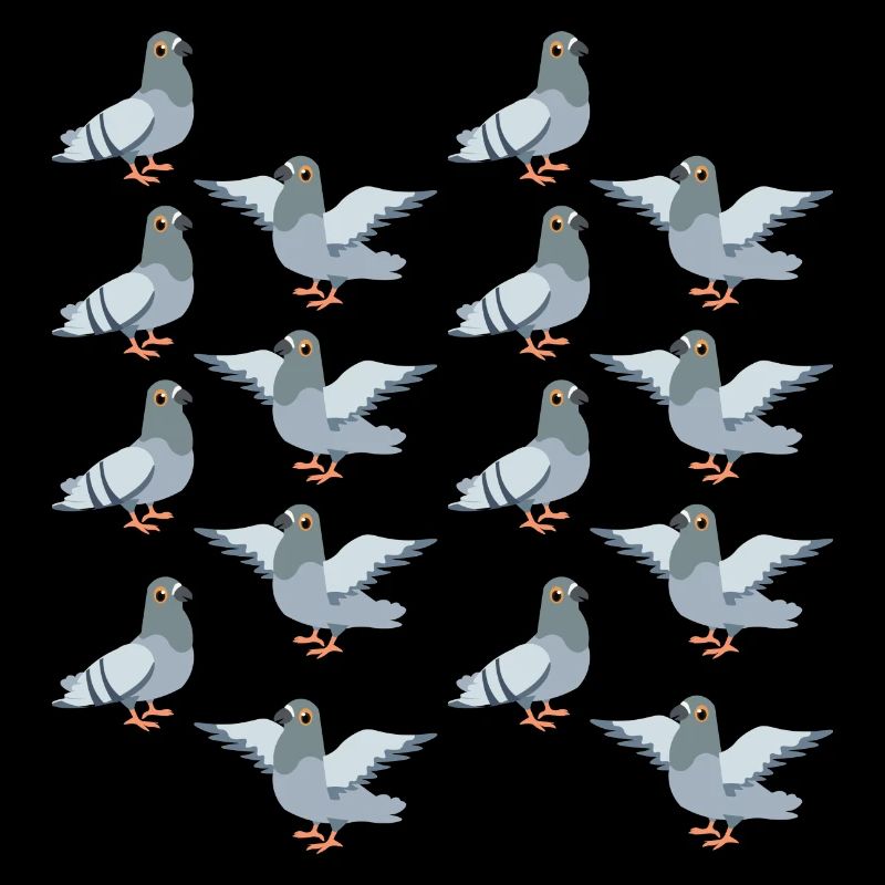Wild pigeon pattern design for pigeon fanciers