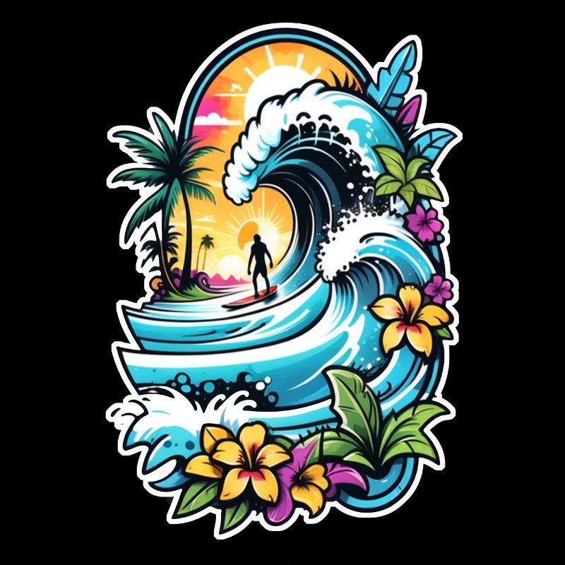 surf plage palmier soleil vacances