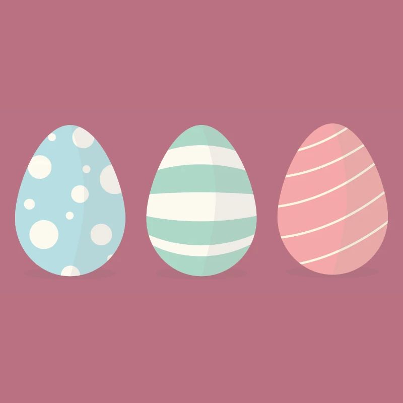 Three Easter eggs