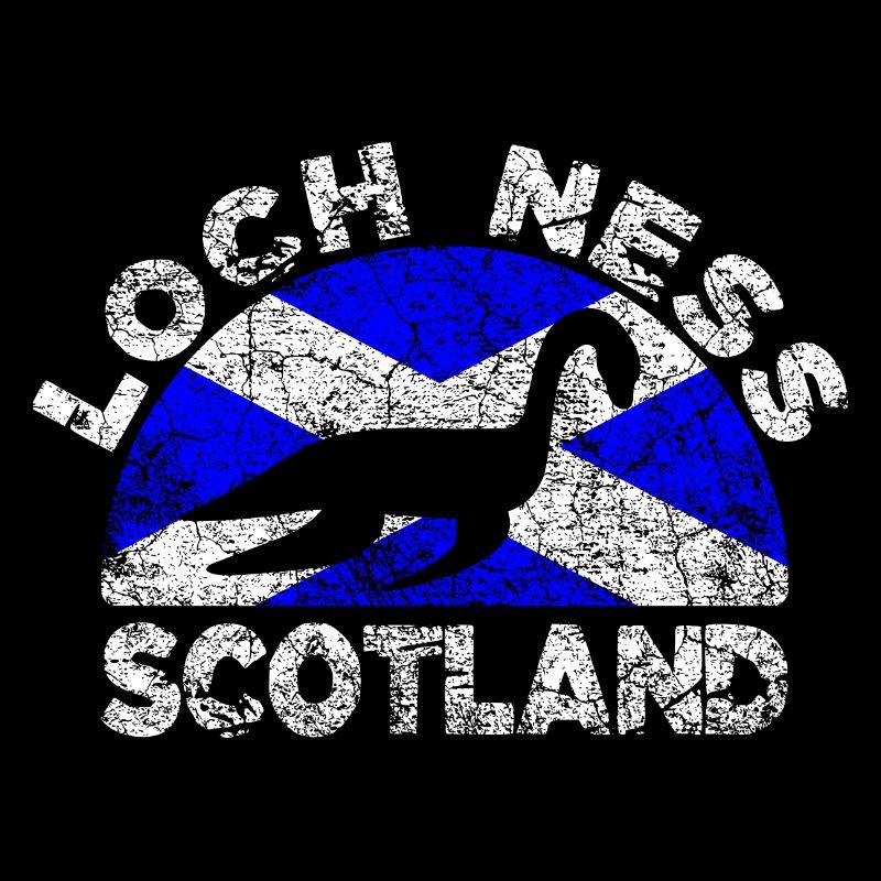 Grunge Nessie Loch Ness Écosse Drapeau