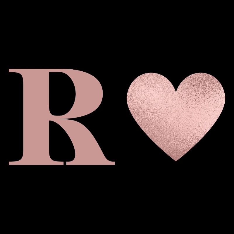 Buchstabe r Herz roségold