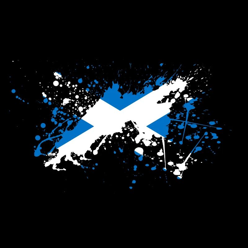 Schottland Flagge Klecks