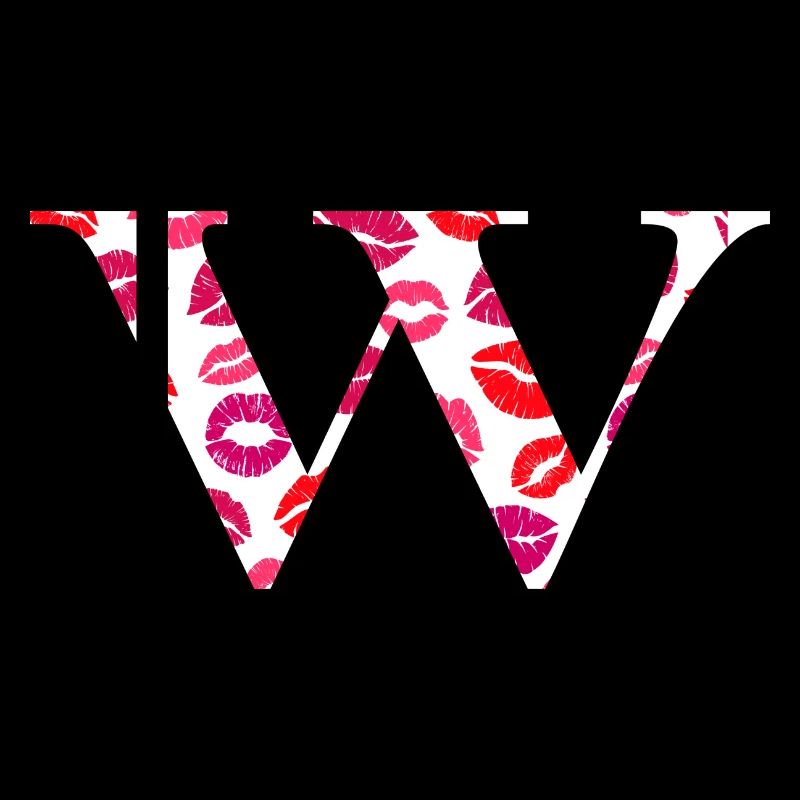 Lettre w bisous