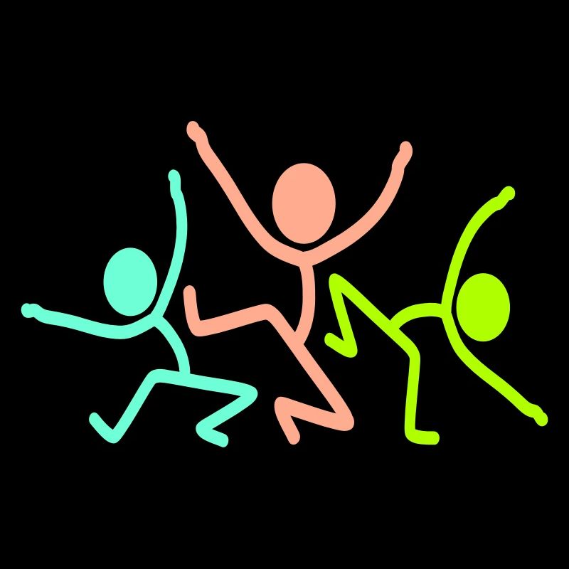 3 Party Crew Strichmännchen Team Freunde Mitglied