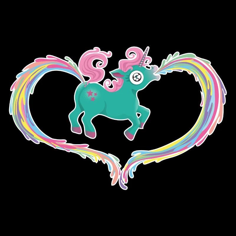 Einhorn Kotze Kacke Regenbogen