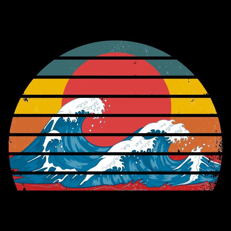 The great wave off Kanagawa retro