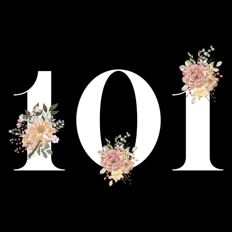 101e anniversaire fleuris (Cadeau de 101 ans)