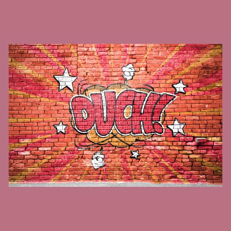 Ouch! Comic Style Bubble Graffiti Lettering
