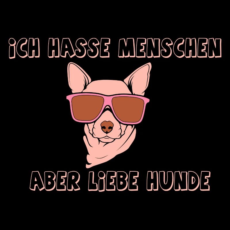 Ich hasse Menschen - Hunde Möpse Spruch Geschenk