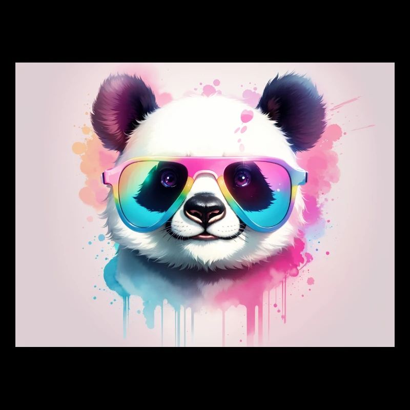 Bär mit farbiger Brille