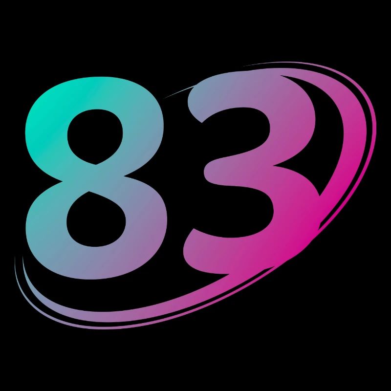 Numéro 83 multicolore