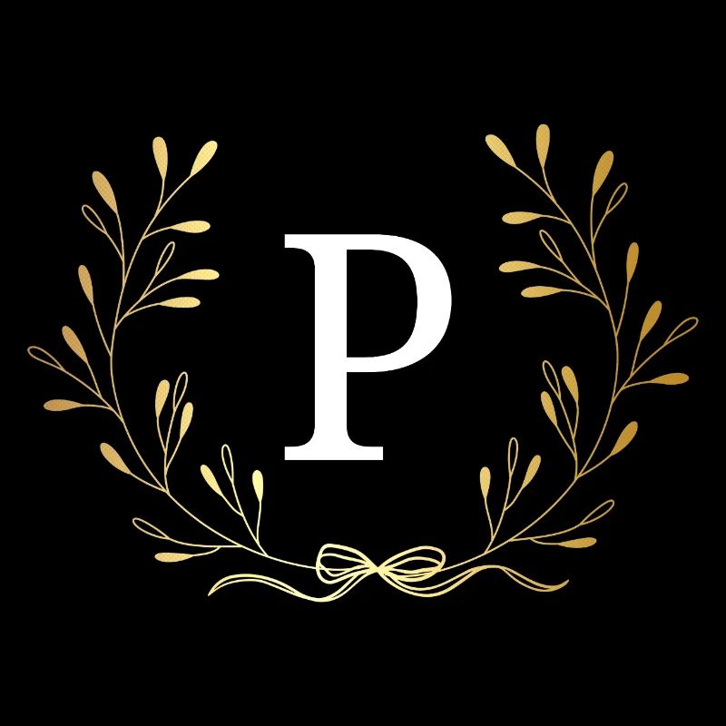Buchstabe p Goldene Blumenkrone