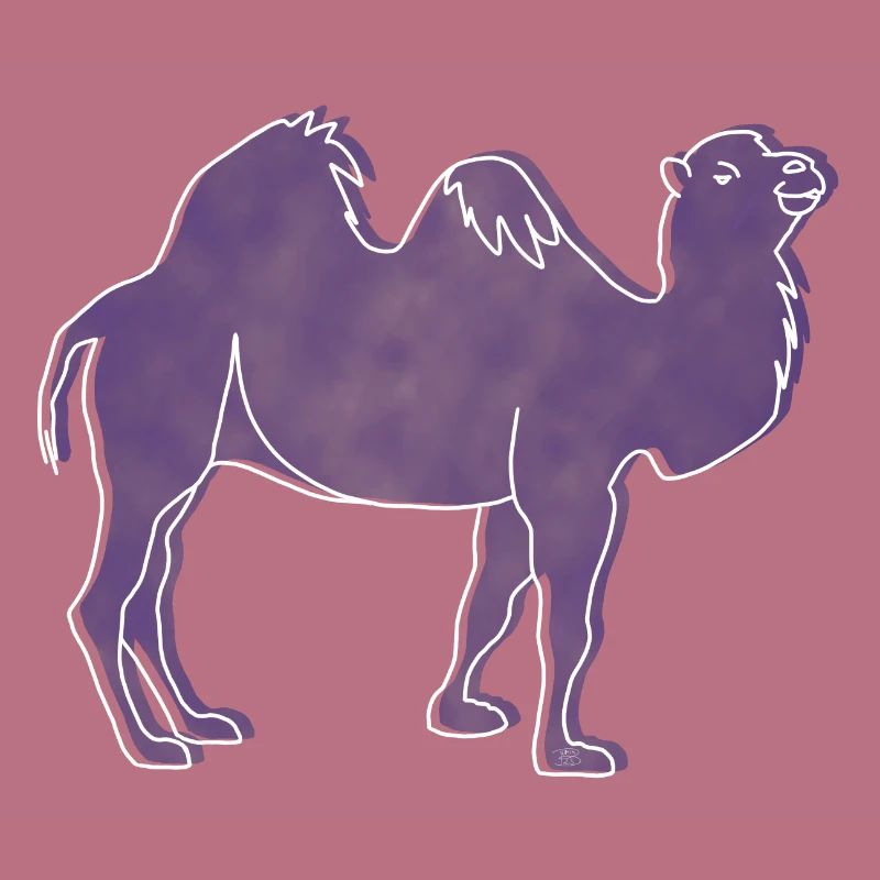 « Camel », Boho Line Art Design, série « Desert »
