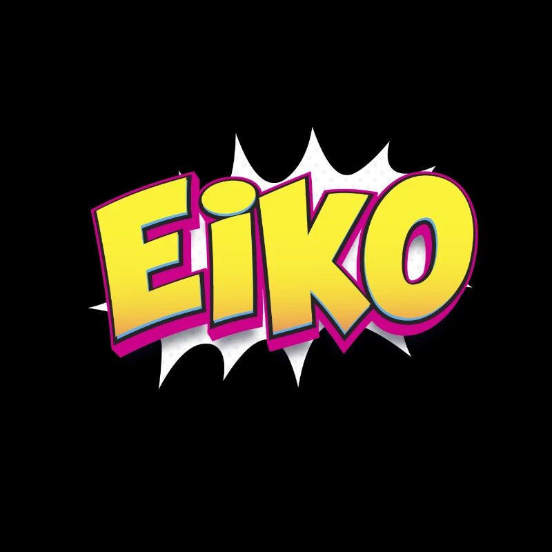 Eiko Benutzerdefinierter Name Comic Book Stil Pop Art, Eiko