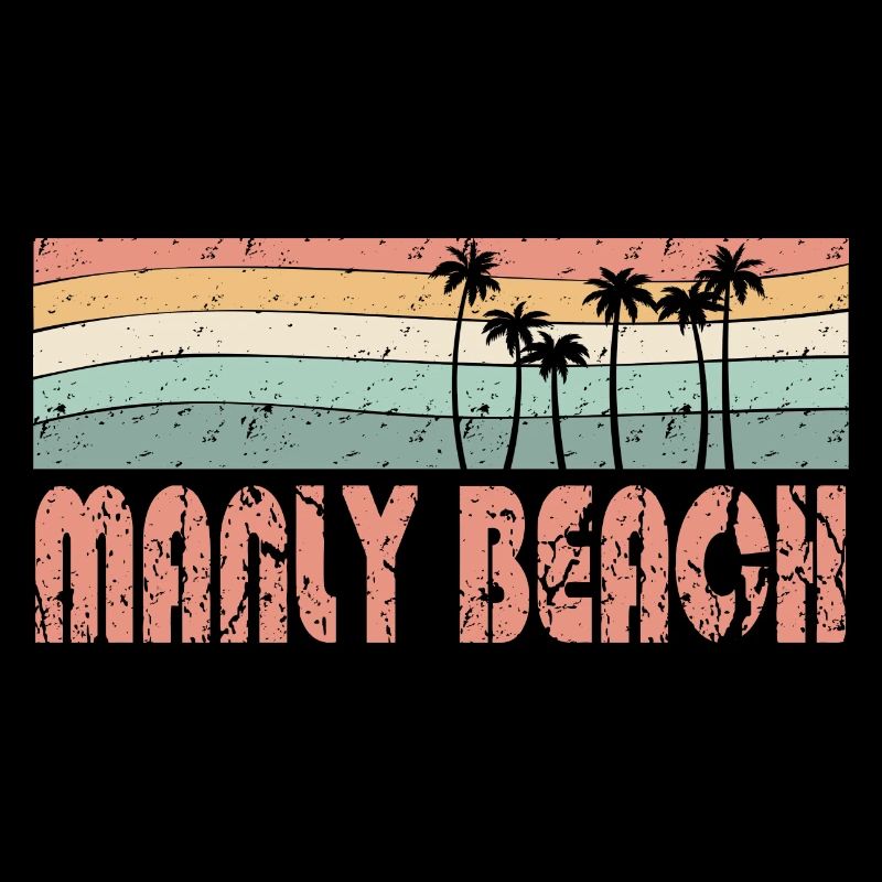 MANLY BEACH retro style