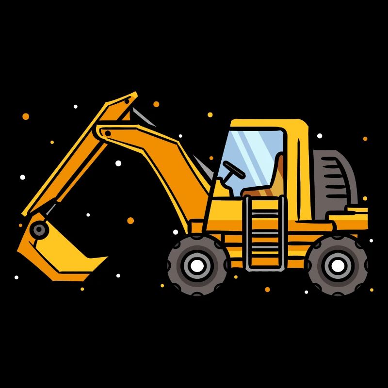 Bagger Kind Geschenk Spielzeug Motiv Baustelle