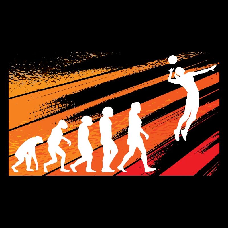 Volleyball Player Sport Retro Evolution