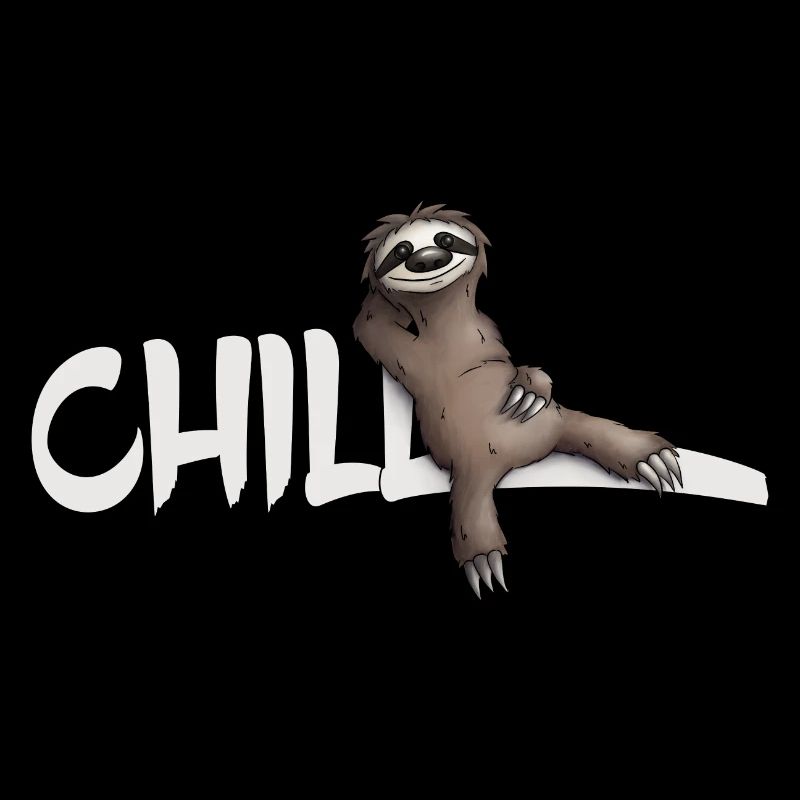 Chill sloth leisurely chill out casually