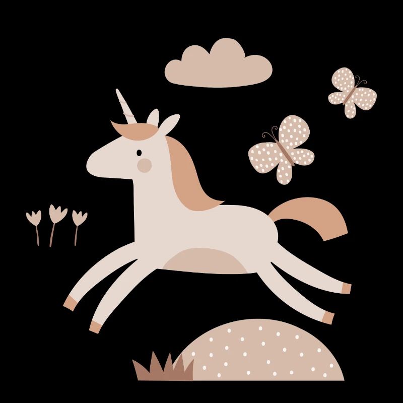 Einhorn und Schmetterlinge | Modern und Boho