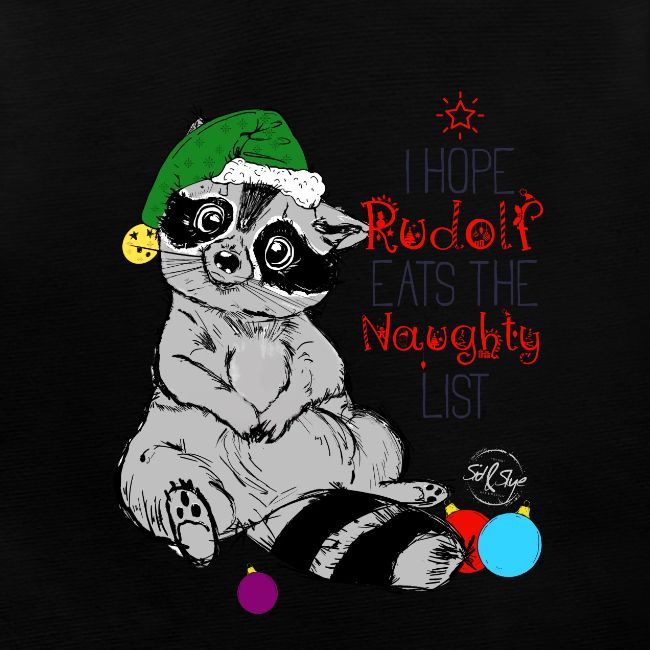 Lustiger Waschbär mit Spruch 2